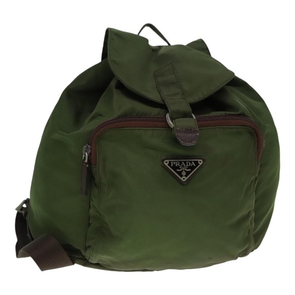 PRADA Backpack Nylon Green Auth bs18089 - Picture 1 of 16